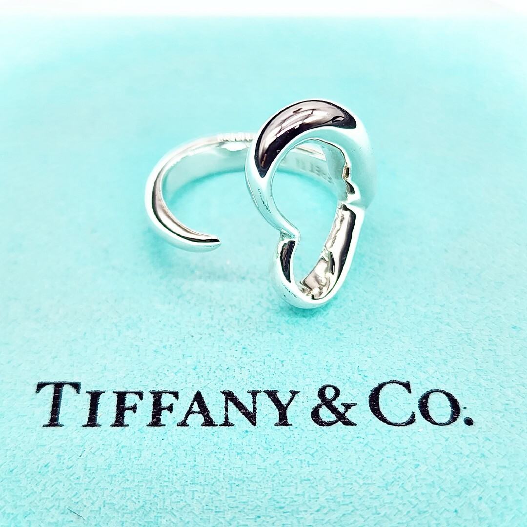 Tiffany & Co. - ティファニー オープンハートリング シルバー925の