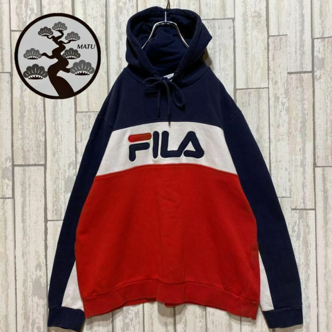 フィラ FILA L トリコロール パーカー