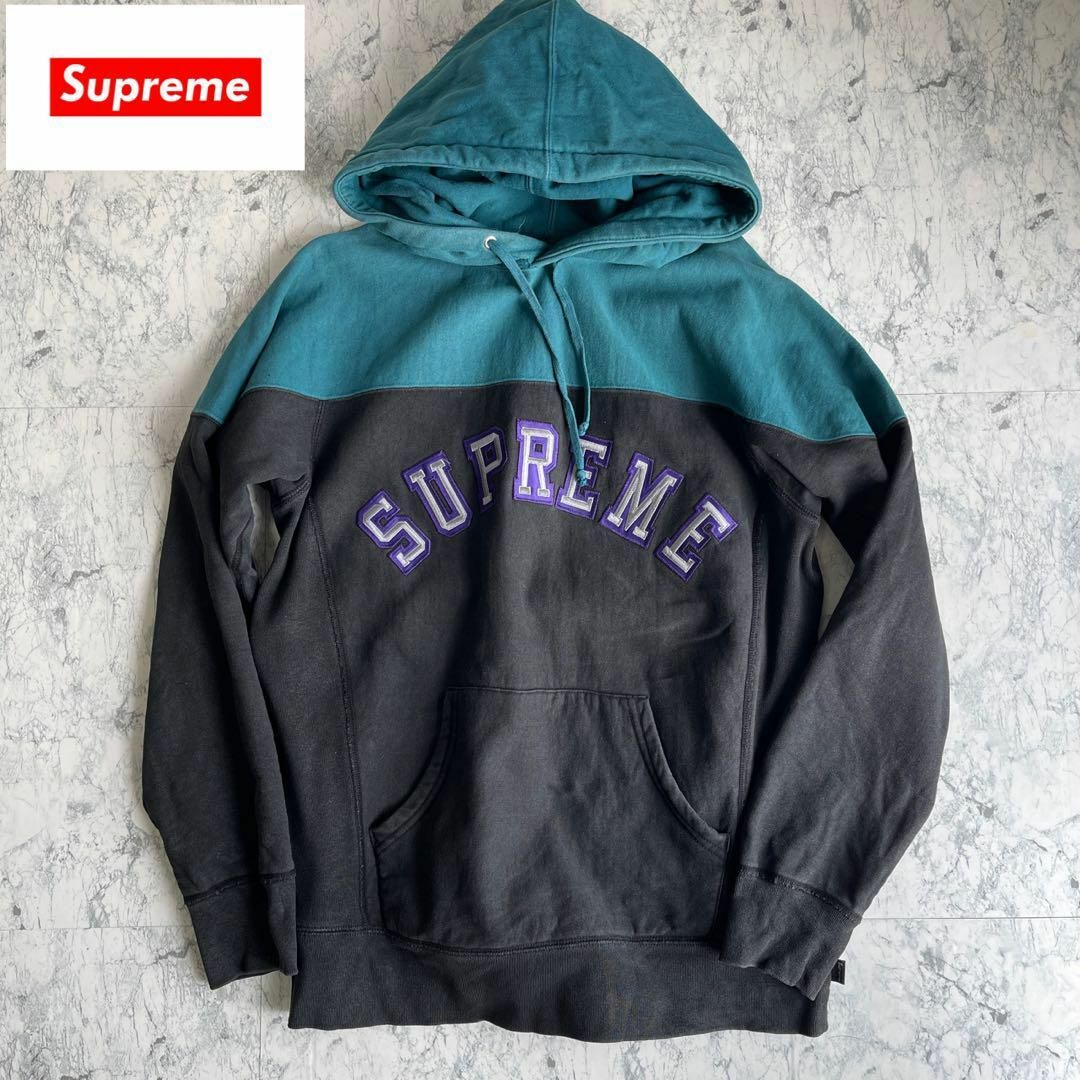 Supreme - シュプリーム アーチロゴ プルオーバーパーカー バイカラー