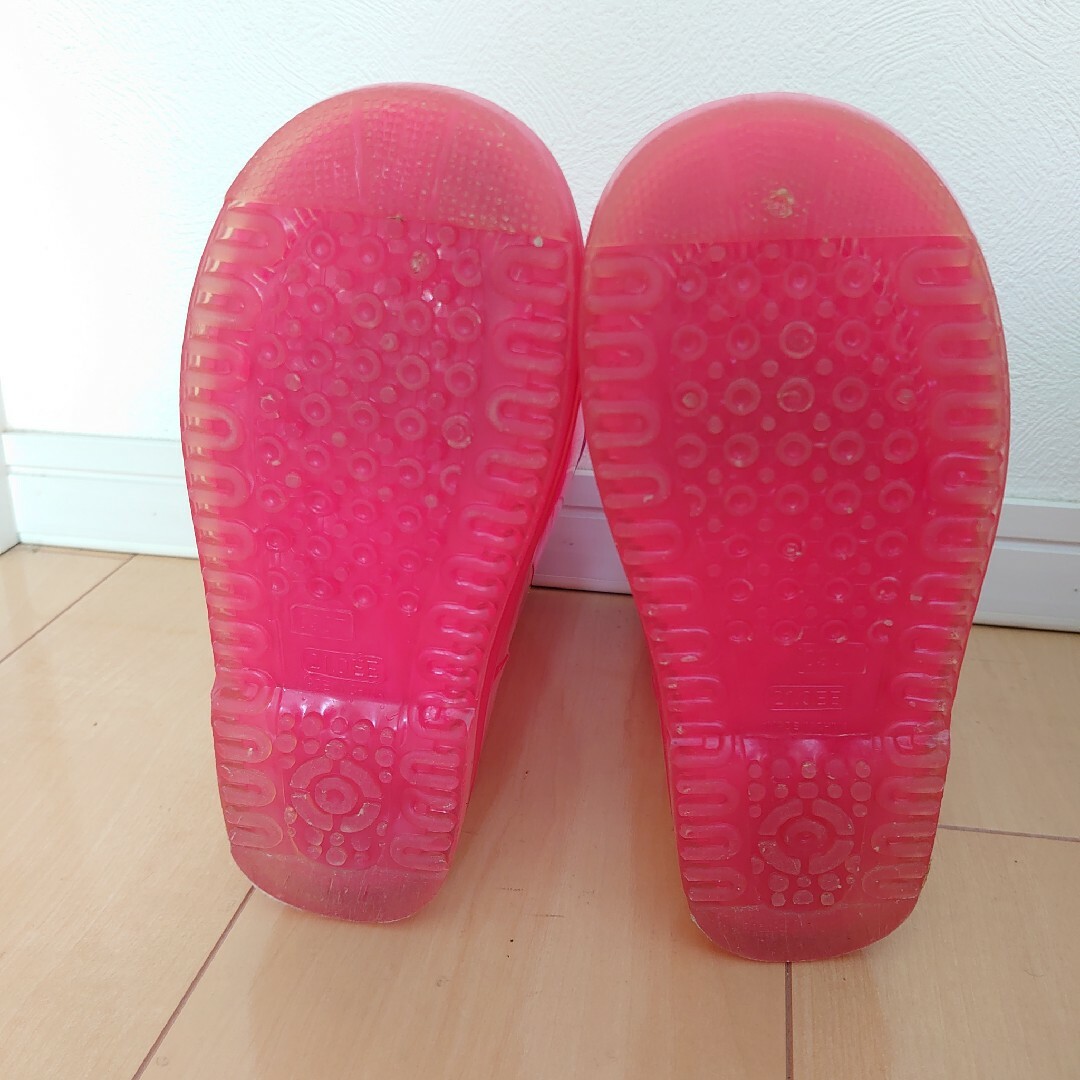 No.106  長靴 ピンク 21㎝ キッズ/ベビー/マタニティのキッズ靴/シューズ(15cm~)(長靴/レインシューズ)の商品写真
