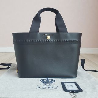 【高級感】【極美品】ADMJ クロコ型押し　トートバッグ　ブラック　A.D.M.