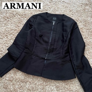 アルマーニエクスチェンジ(ARMANI EXCHANGE)の美品✨【ARMANI】アルマーニ ジャケット セレモニー 黒 ブラック(テーラードジャケット)