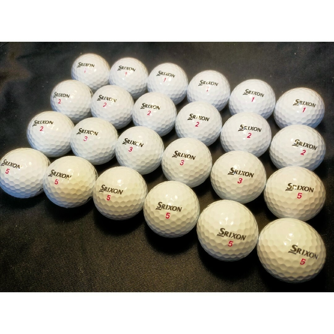 【美品】'22スリクソンディスタンス24球 ホワイト ロストボール ゴルフボール スポーツ/アウトドアのゴルフ(その他)の商品写真