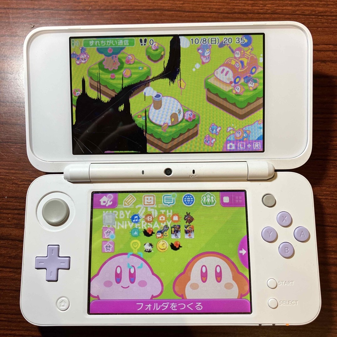 Newニンテンドー2DS LL ホワイト×ラベンダー ジャンク品Nintendo3DS