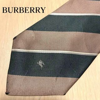 バーバリー(BURBERRY)の★値下げ★バーバリー　BURBERRY　ネクタイ シルク  ストライプ  緑(ネクタイ)