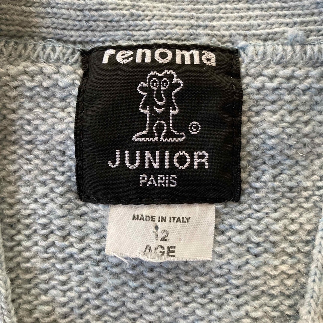 RENOMA(レノマ)のrenoma レノマ　カーディガン  ライトブルー　AGE12 ITALY キッズ/ベビー/マタニティのキッズ服女の子用(90cm~)(カーディガン)の商品写真