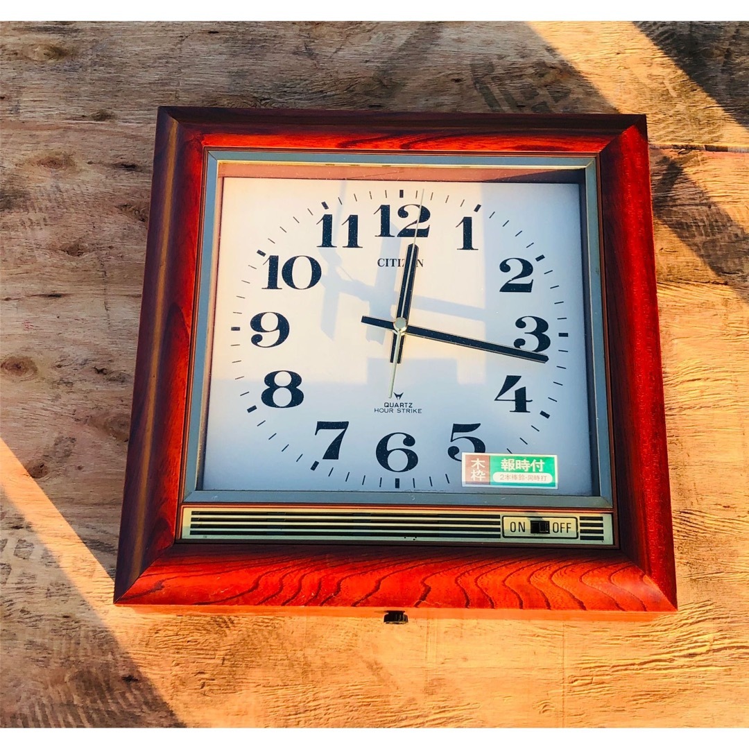 美品！リズム時計工業 CLUB LA MER 木製アンティーク時計