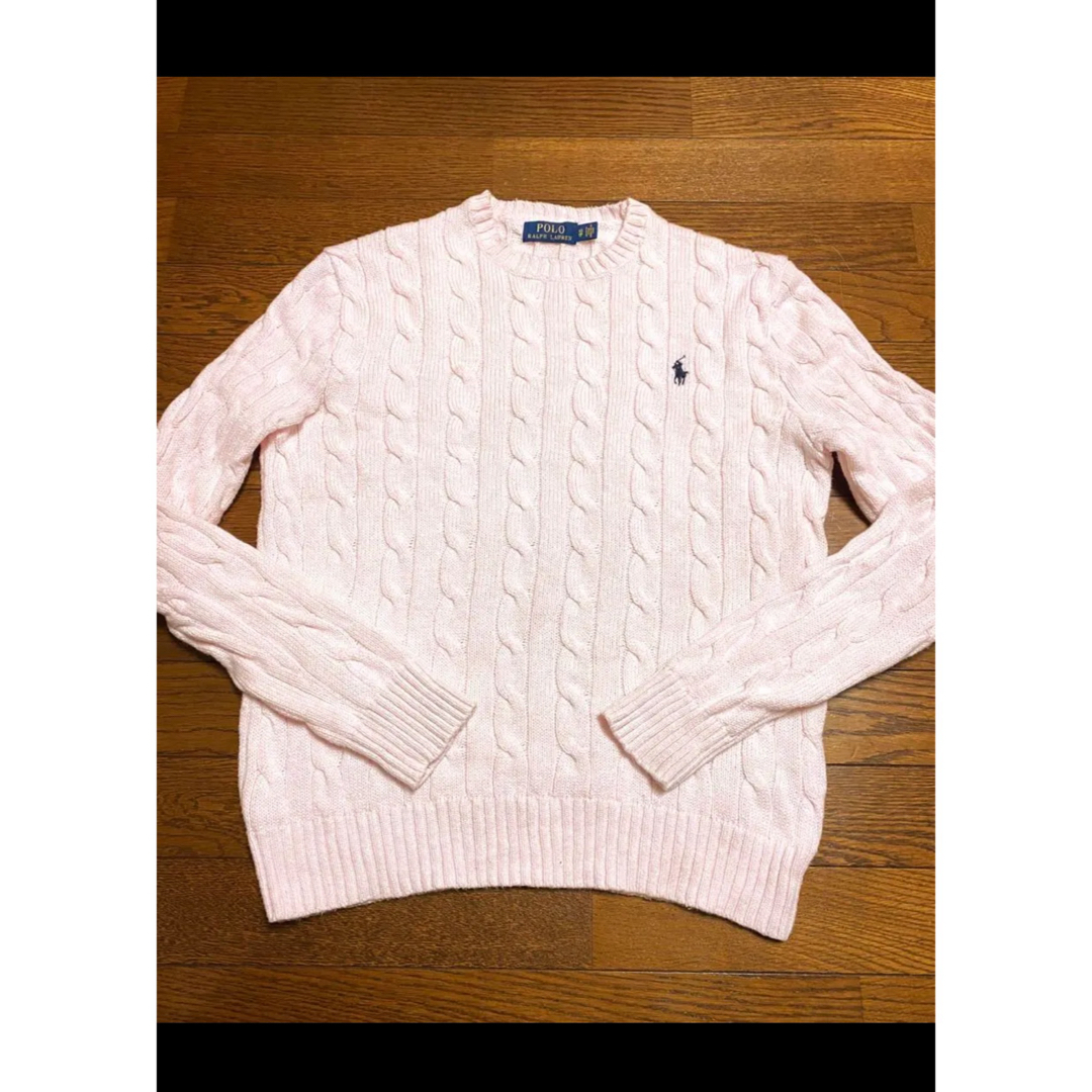 POLO RALPH LAUREN(ポロラルフローレン)の【希少カラー ソフトピンク】  ラルフローレン ケーブル セーター NO1538 メンズのトップス(ニット/セーター)の商品写真