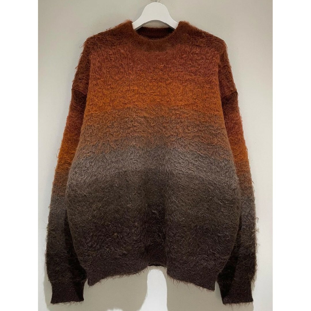 yoke Gradation Border Crew Neck 22aw