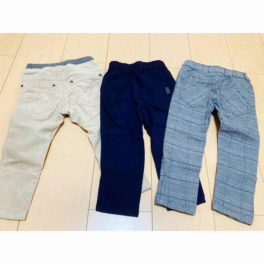 西松屋(ニシマツヤ)の長ズボン　90センチ　3点セット キッズ/ベビー/マタニティのキッズ服男の子用(90cm~)(パンツ/スパッツ)の商品写真