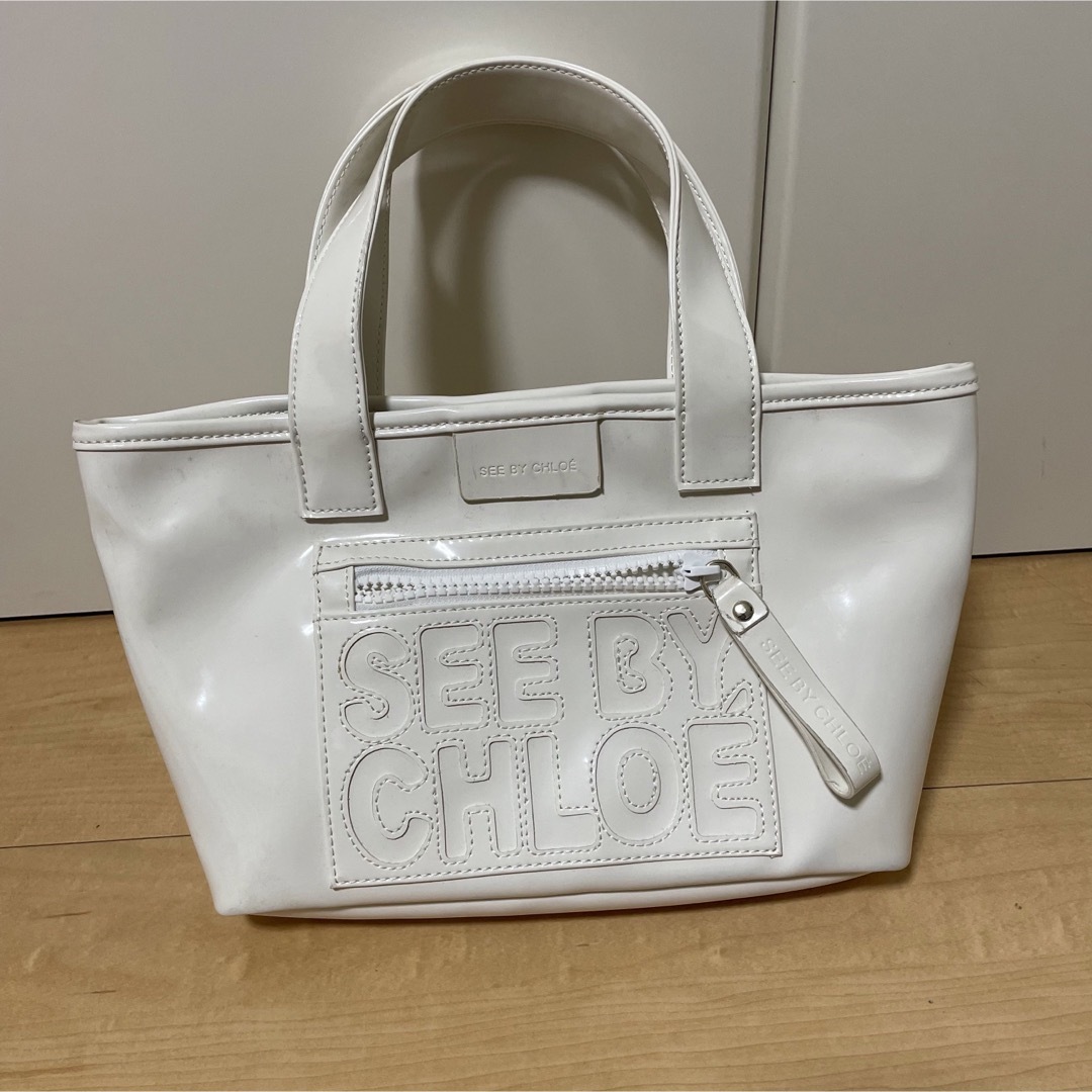 シーバイクロエ See By Chloe ハンド トート バッグ ホワイト