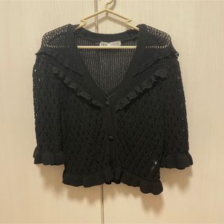 ザラ(ZARA)のZARAザラ  オープンニットカーディガン  完売品  (カーディガン)