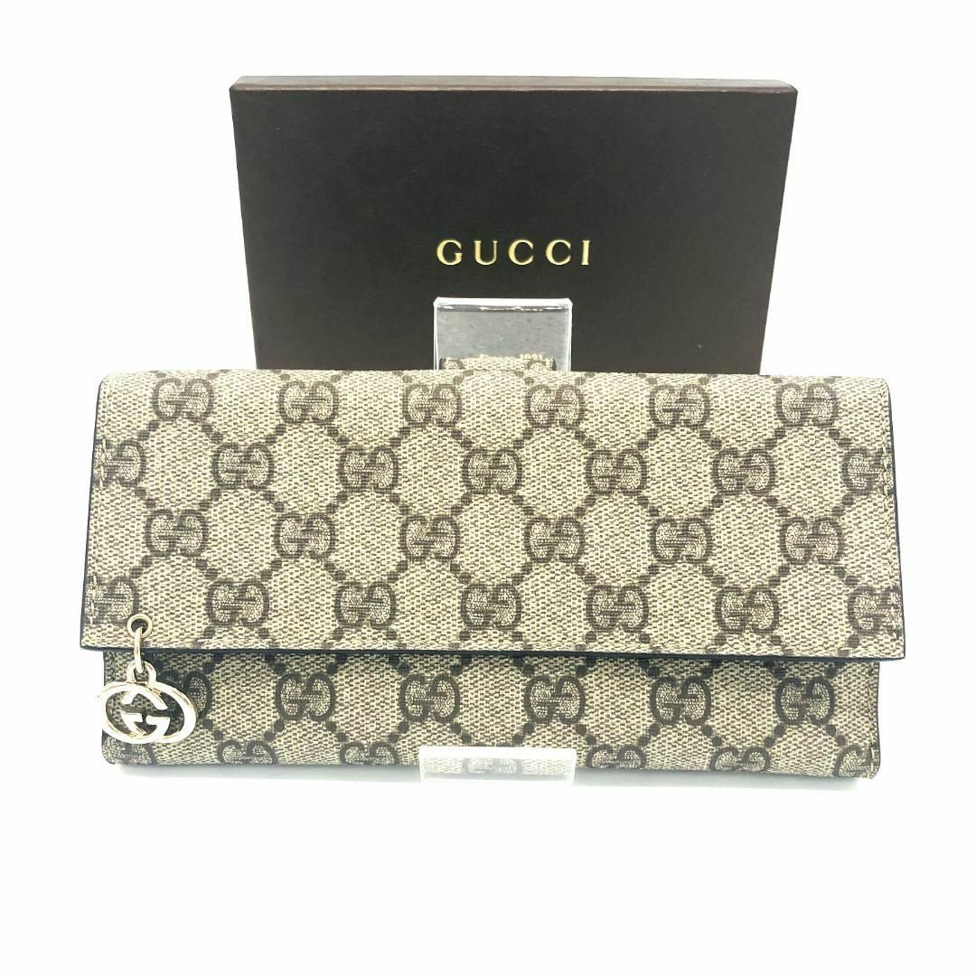 GUCCI グッチ 長財布 インターロッキング GGスプリーム 212104-