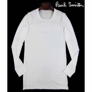 ポールスミス(Paul Smith)の【ポールスミス/Paul Smith】クルーネックインナー長袖Tシャツ・白・M(Tシャツ/カットソー(七分/長袖))