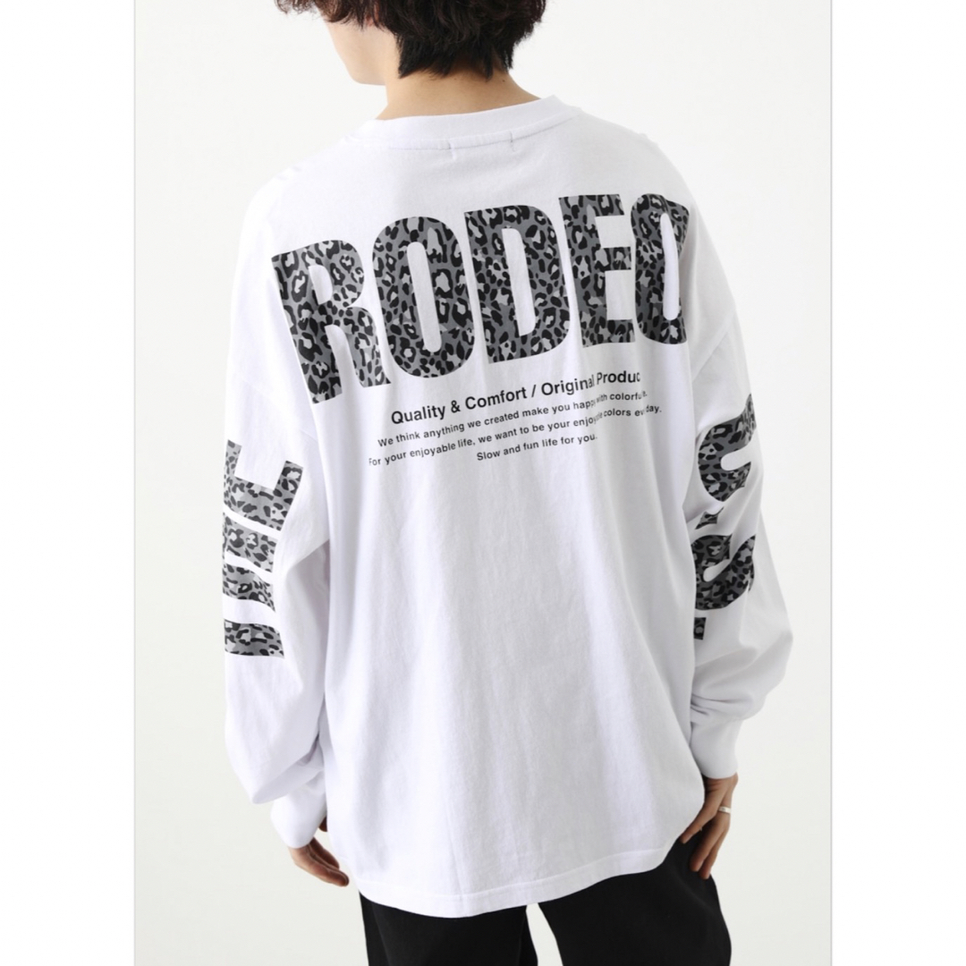 RODEO CROWNS WIDE BOWL(ロデオクラウンズワイドボウル)のロデオ★ アソートパターンバックロゴL/STシャツ（Lサイズ） メンズのトップス(Tシャツ/カットソー(七分/長袖))の商品写真