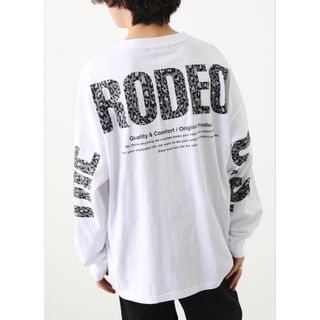 ロデオクラウンズワイドボウル(RODEO CROWNS WIDE BOWL)のロデオ★ アソートパターンバックロゴL/STシャツ（Lサイズ）(Tシャツ/カットソー(七分/長袖))