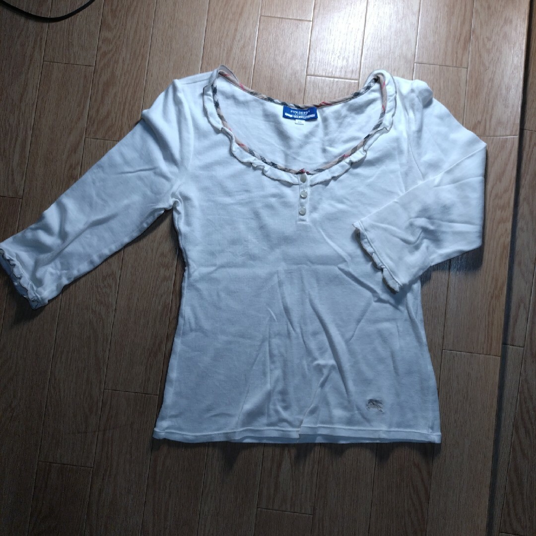 BURBERRY BLUE LABEL(バーバリーブルーレーベル)のバーバリー　七分袖Ｔシャツ レディースのトップス(Tシャツ(長袖/七分))の商品写真