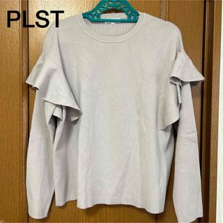 プラステ(PLST)のPLST 袖フリル春ニット(ニット/セーター)