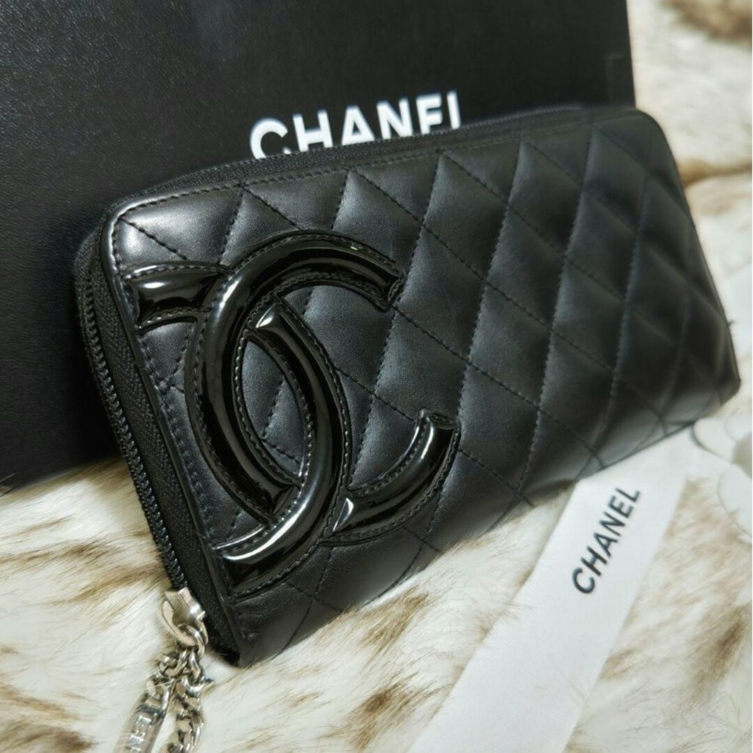 CHANEL - ☆正規品 超美品☆シャネル カンボンライン ラウンド