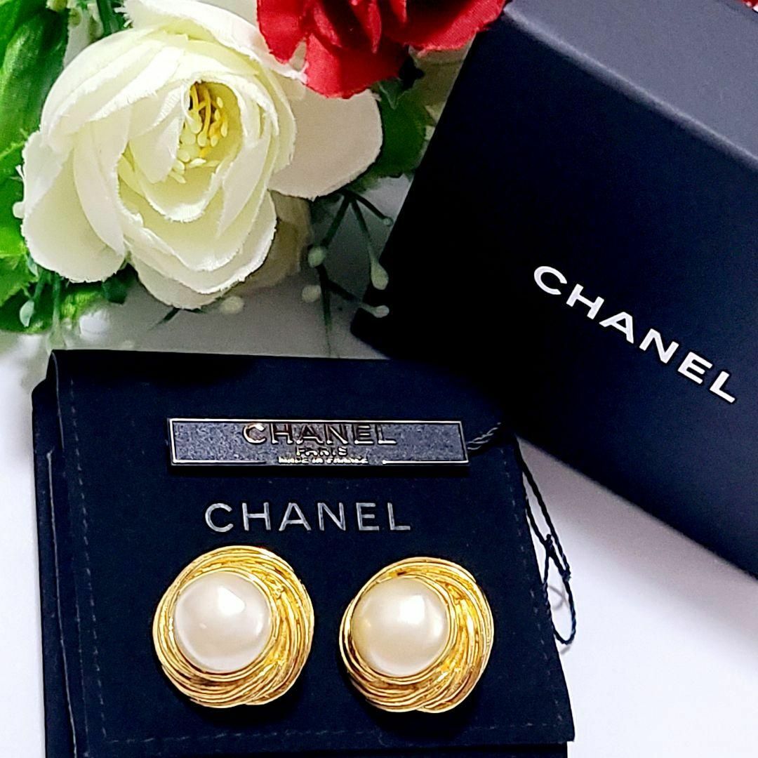 CHANEL - シャネルパール☆イヤリング☆ゴールドの通販 by R♡C shop