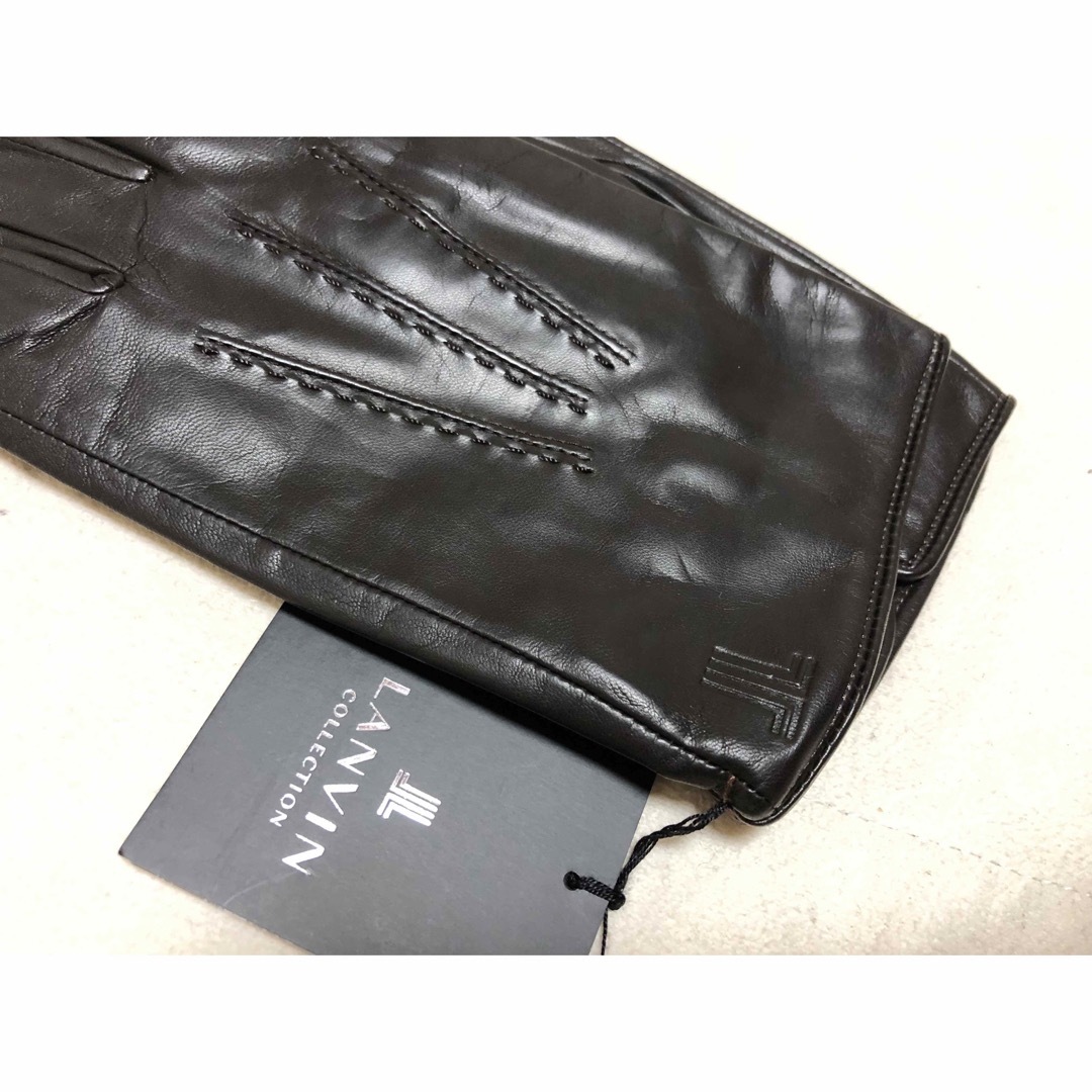 LANVIN COLLECTION(ランバンコレクション)の362新品LANVIN COLLECTION羊革レザーメンズステッチ手袋スマホ メンズのファッション小物(手袋)の商品写真