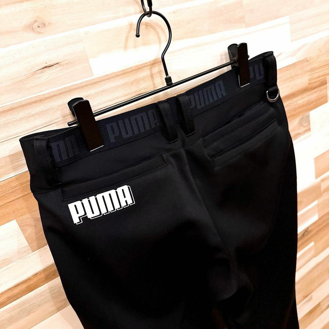 美品【プーマ】PUMA ゴルフ パデットパンツ ハイブリッド M 黒×白-