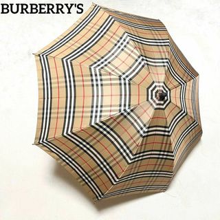 【人気柄 】 BURBERRY'S 折りたたみ傘 ベージュ ノバチェック