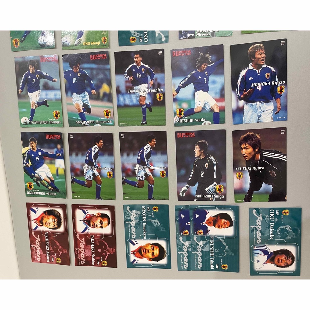 2002年　サッカー日本代表カード。