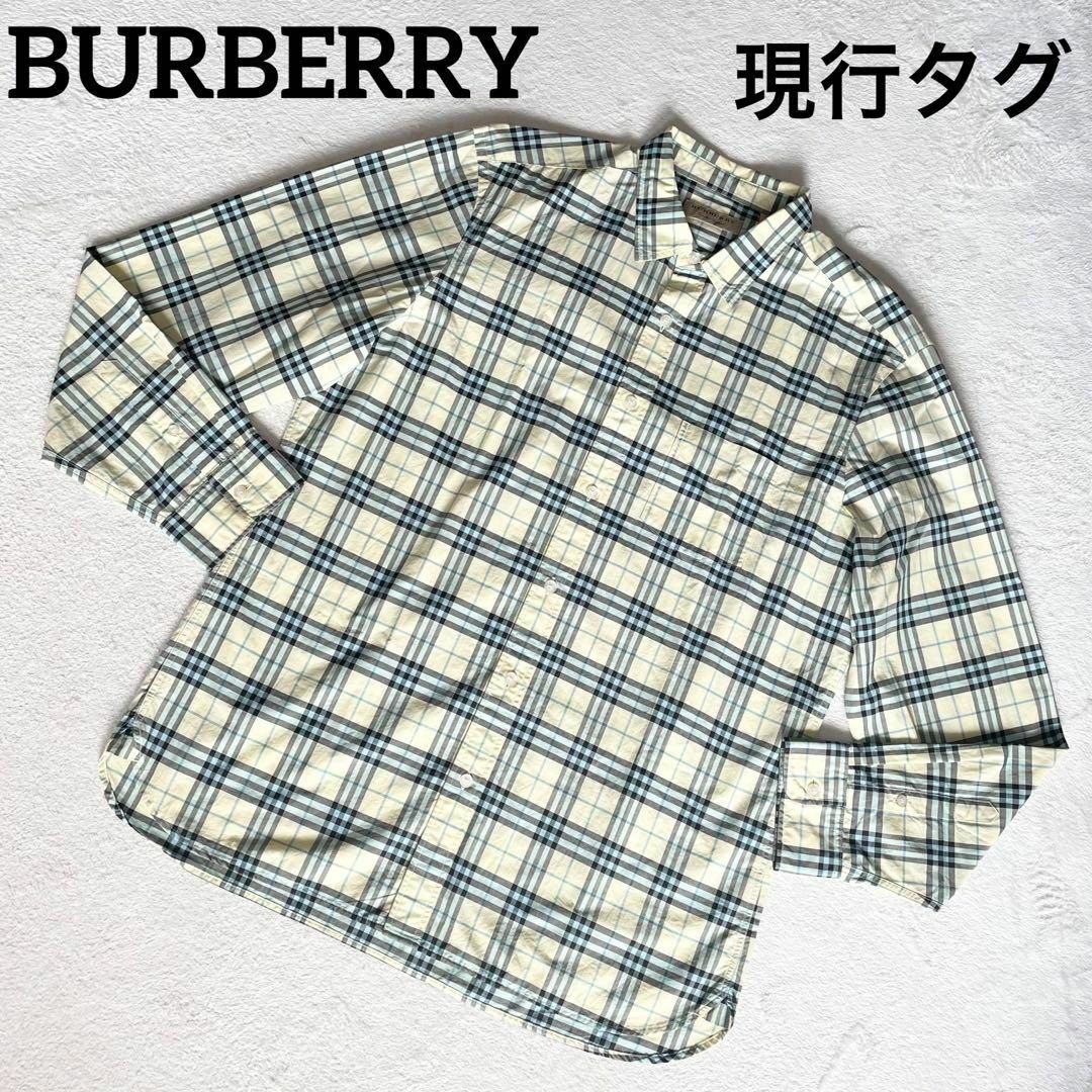 【美品✨】☆バーバリー☆現行タグ☆シャツ☆XLサイズ☆アイボリー☆ノバチェック | フリマアプリ ラクマ