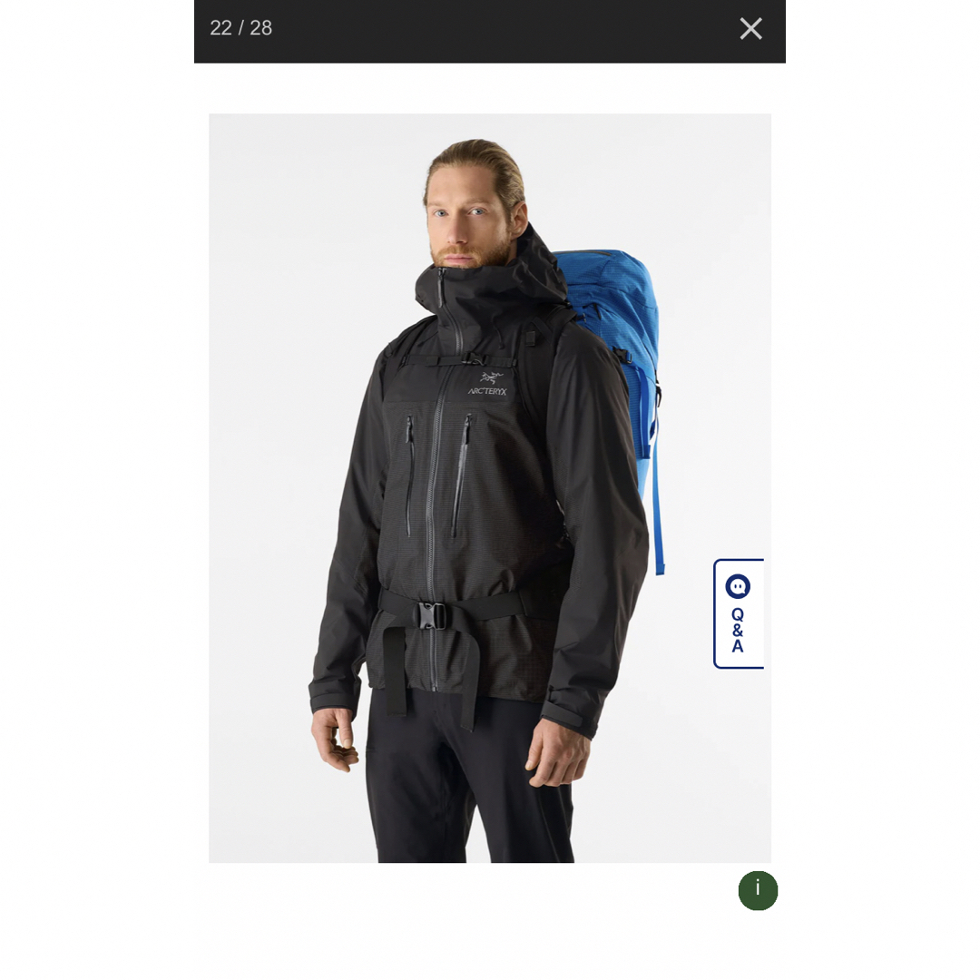 新品！アークテリクス ARC'TERYX  アルファ　メンズXS