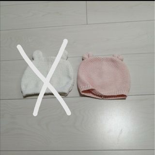 ベビーギャップ(babyGAP)のbabygap　耳付き帽子　babyニット帽　赤ちゃん帽子(その他)