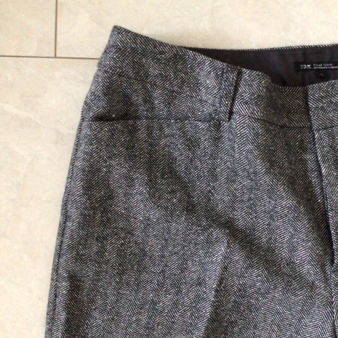 23区 - 23区 ぺスカラムフランネル スリットパンツ 大きいサイズ XXL