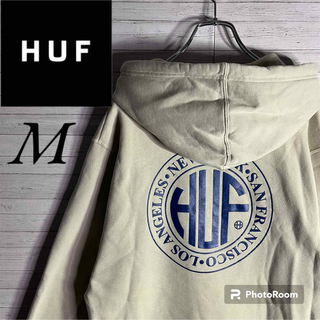 HUF - 【希少カラー】HUF ハフ バックプリント 両面ロゴ ベージュ