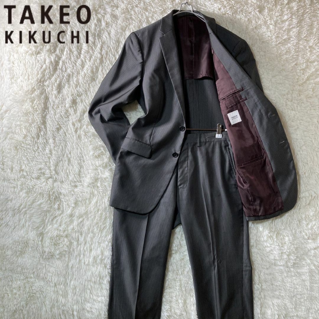 TAKEO KIKUCHI - 美品 タケオキクチ セットアップ スーツ シルバー ...