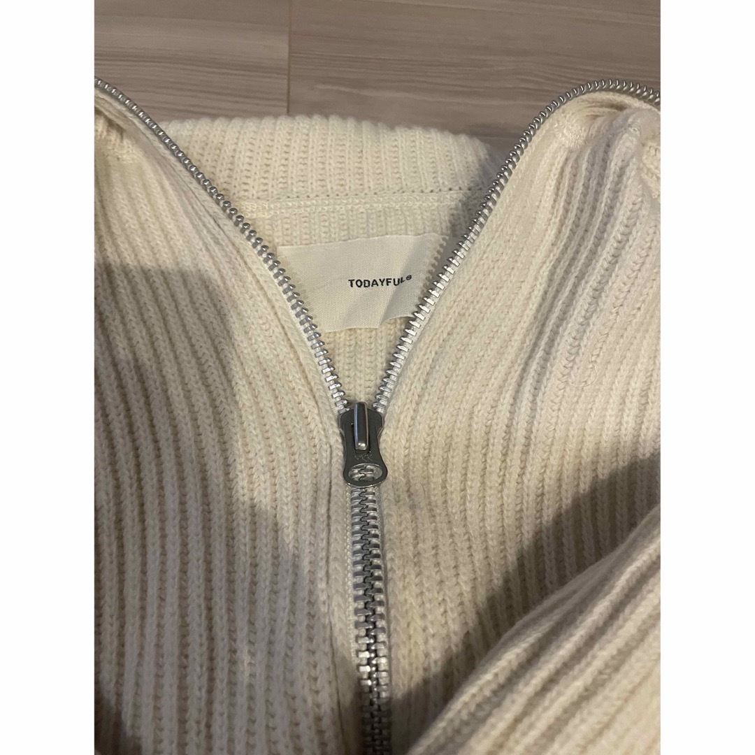 todayful  Washedwool Zip Knit