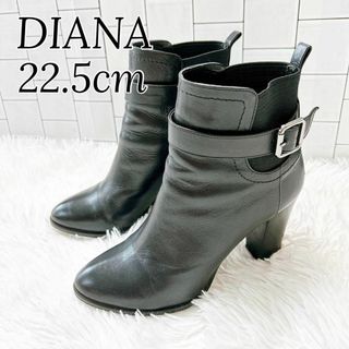 ダイアナ(DIANA)の【大人気サイドゴア】DIANA エンジニア　ショートブーツ　ブラック　22.5(ブーツ)