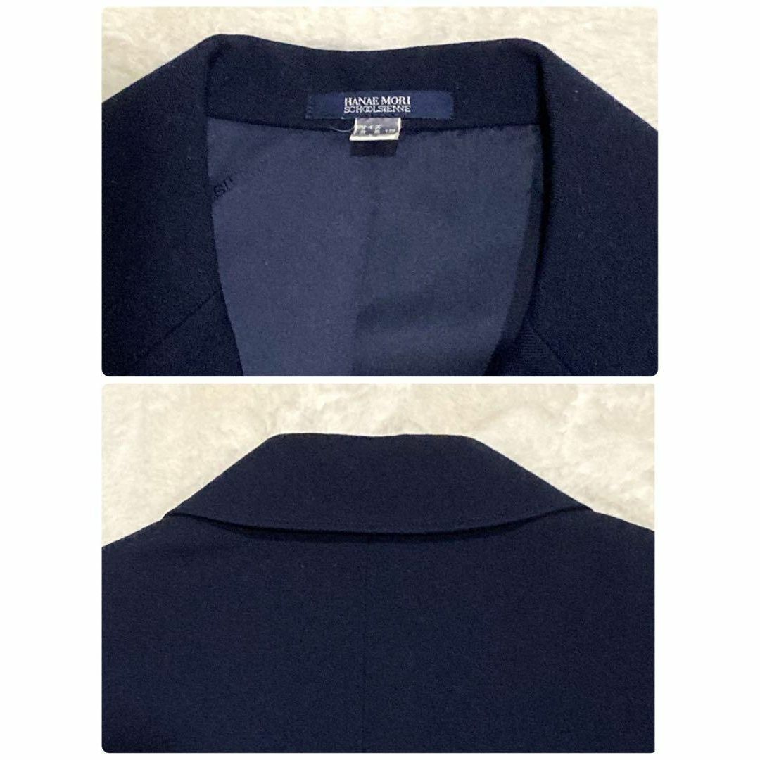 ハナエモリ テーラードジャケット 制服 ダブル 金ボタン 紺ブレザー 170A-