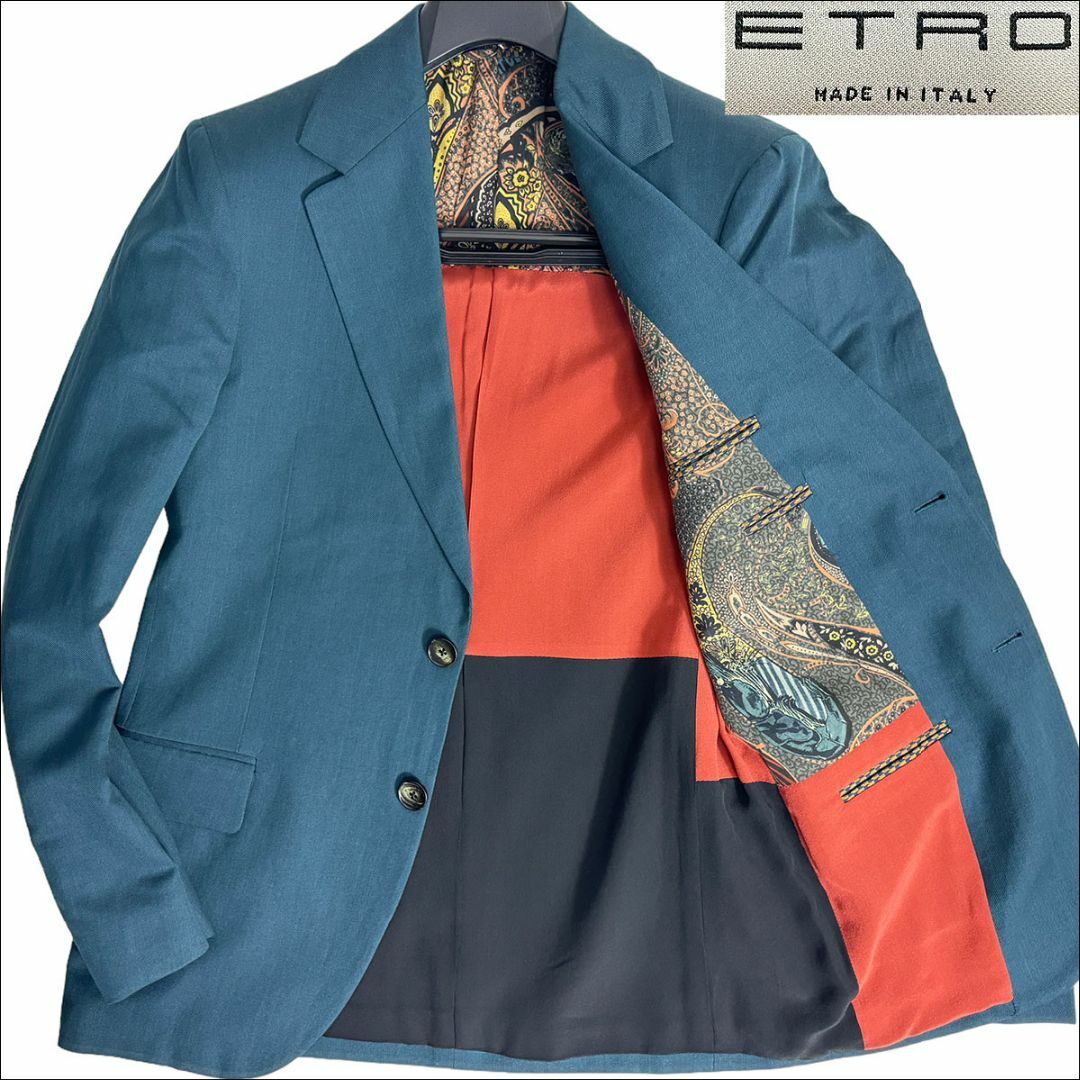 sizeL エトロ ETRO ダブルジップジャケット ストレッチ生地 厚手