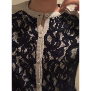 カルヴェン(CARVEN)のcarven lace Knit cardigan(カーディガン)