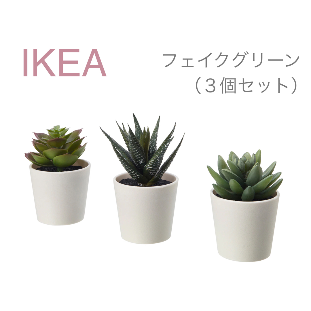 IKEA(イケア)の【新品】IKEA イケア フェイクグリーン 3個セット（フェイカ） インテリア/住まい/日用品のインテリア小物(その他)の商品写真