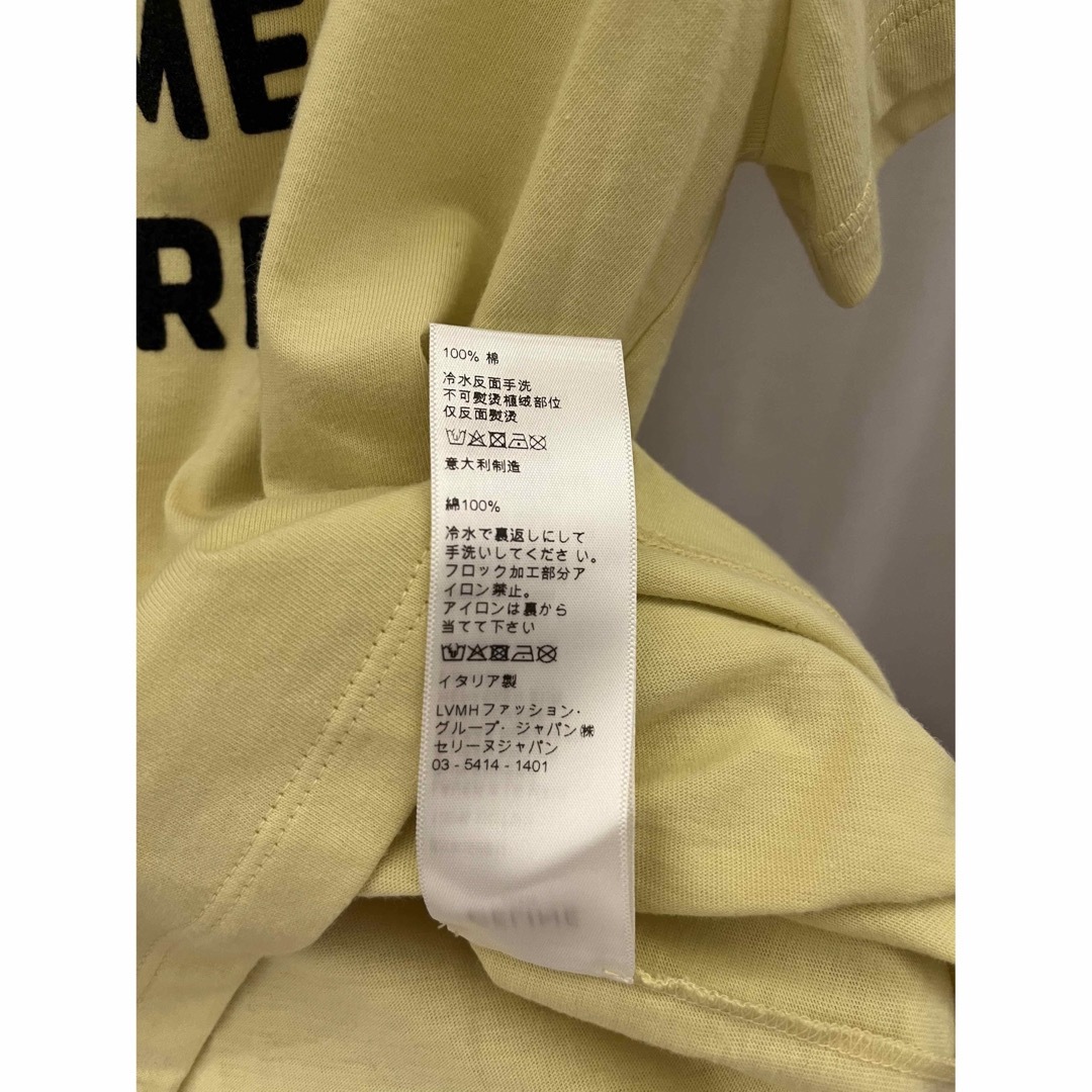 極美品□19SS CELINE/セリーヌ 2X308933F ジオメトリック ロゴプリント コットン100％ 半袖Tシャツ/カットソー グレー XS 伊製 正規品43cm着丈