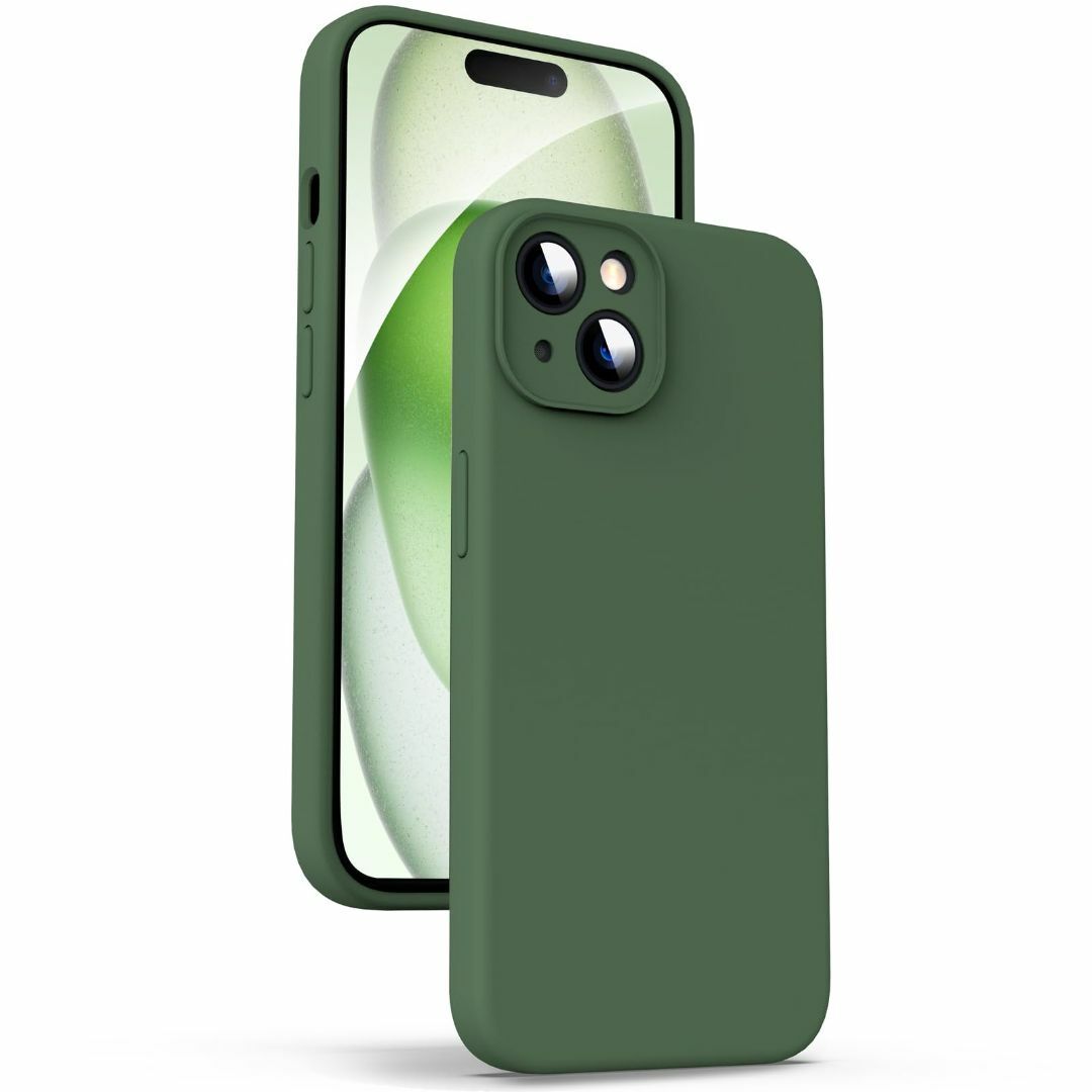 【色:グリーン】Supdeal リキッドシリコンケース対応iPhone 15 P