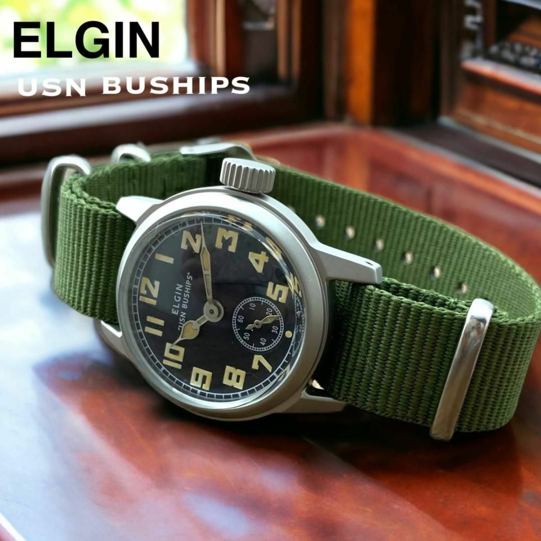 ELGIN(エルジン)の【OH済】エルジン/ELGIN スモセコ アンティーク メンズ腕時計 メンズの時計(腕時計(アナログ))の商品写真