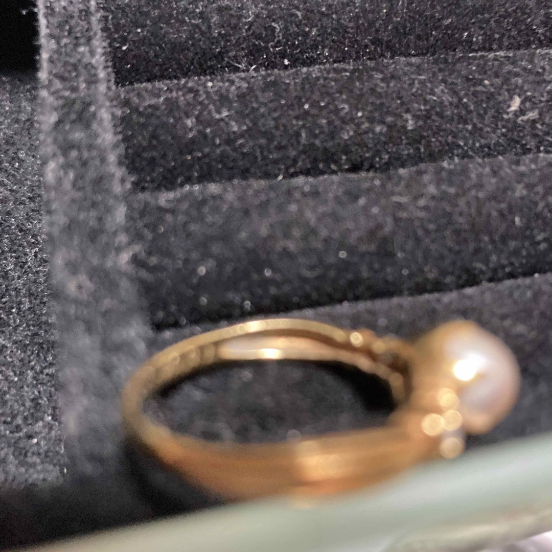 指輪　18金リング　パール　18k レディースのアクセサリー(リング(指輪))の商品写真