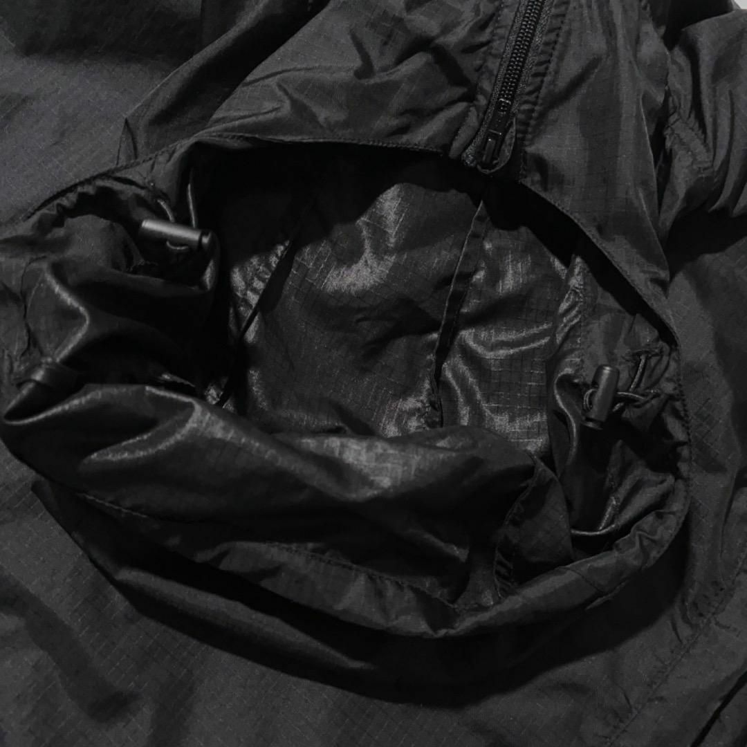 MUJI (無印良品)(ムジルシリョウヒン)の無印良品 ナイロン ジャケット パーカー フルジップ 黒 レディースS アウター レディースのジャケット/アウター(ナイロンジャケット)の商品写真