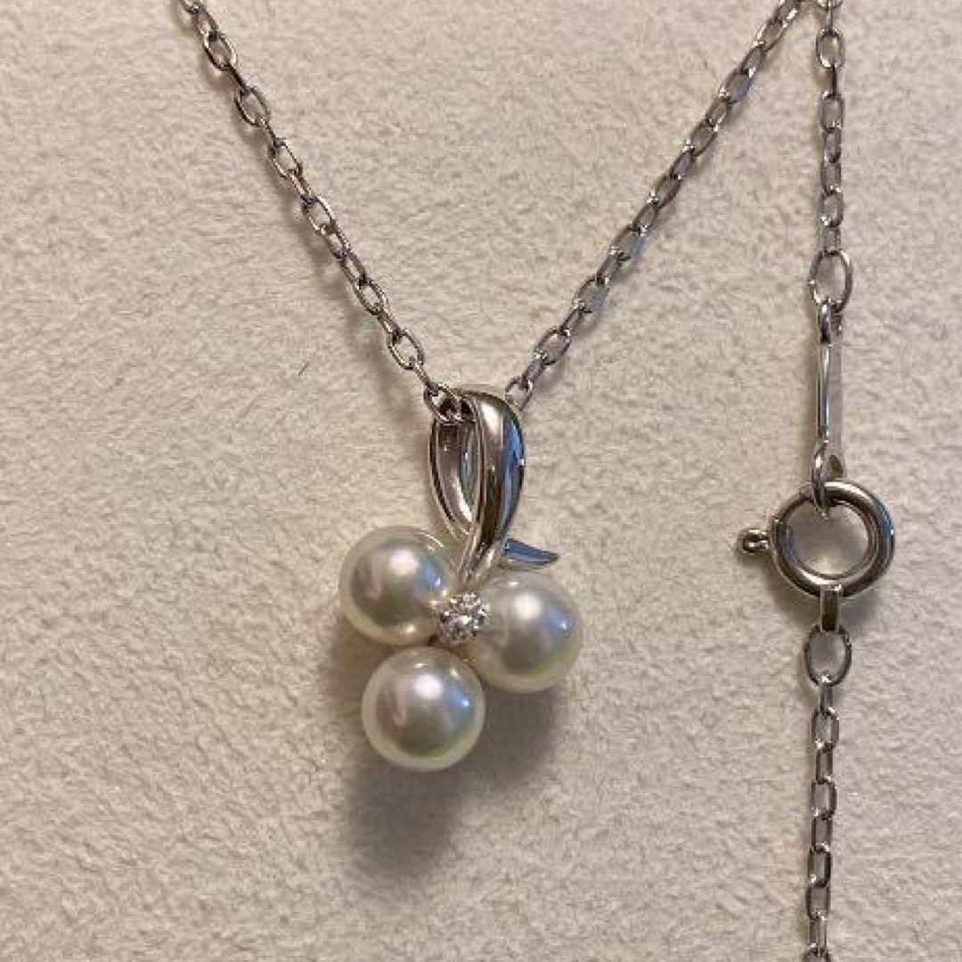 ミキモト 御木本 MIKIMOTO K18WG ベビーパール ペンダントトップ-