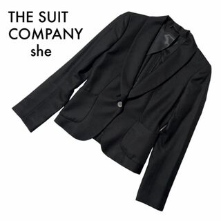 スーツカンパニー(THE SUIT COMPANY)のザスーツカンパニー レディース ジャケット 黒 36 シルク ウール フォーマル(テーラードジャケット)
