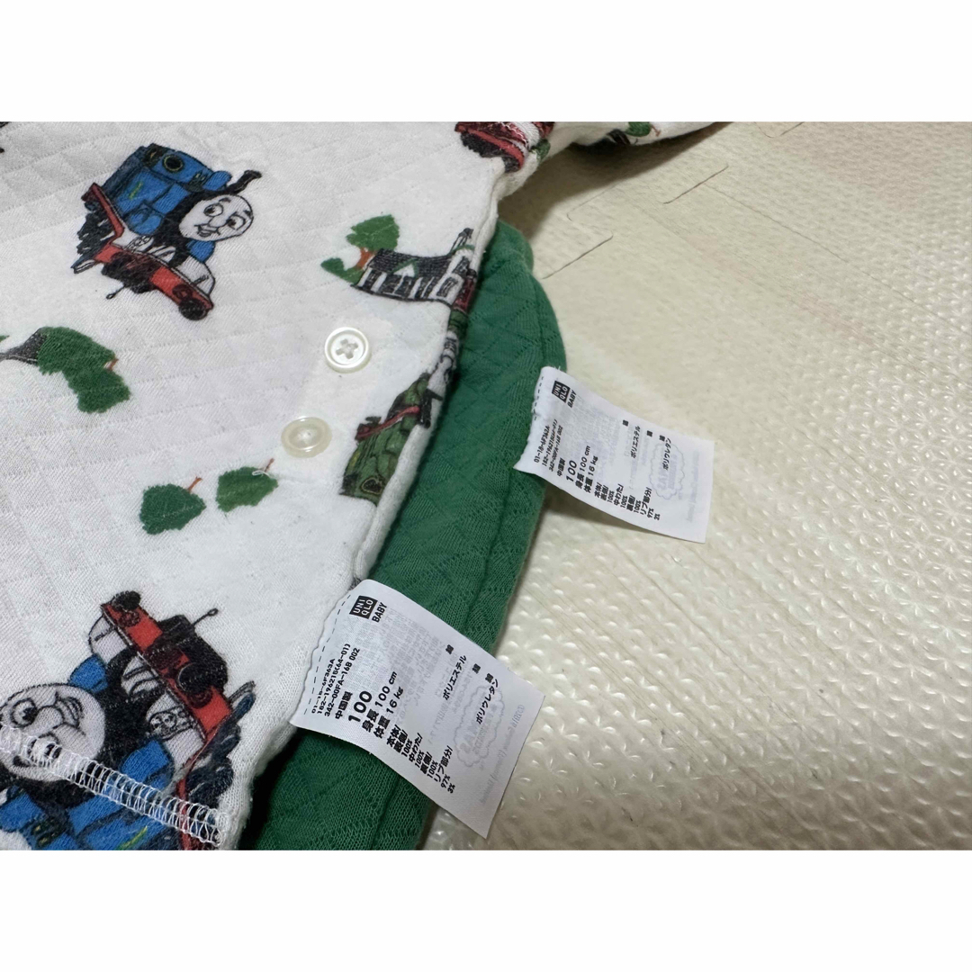 UNIQLO(ユニクロ)のユニクロ　キルトパジャマ　トーマス　100 キッズ/ベビー/マタニティのキッズ服男の子用(90cm~)(パジャマ)の商品写真