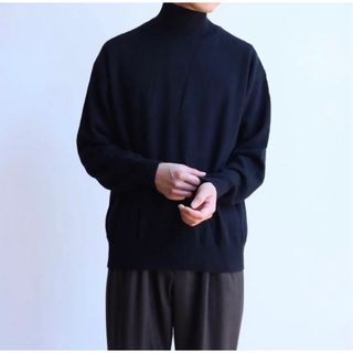 オーラリー(AURALEE)の19AW ベビーカシミヤ ニット　ブラック　オーラリー　タートルネック　4(ニット/セーター)