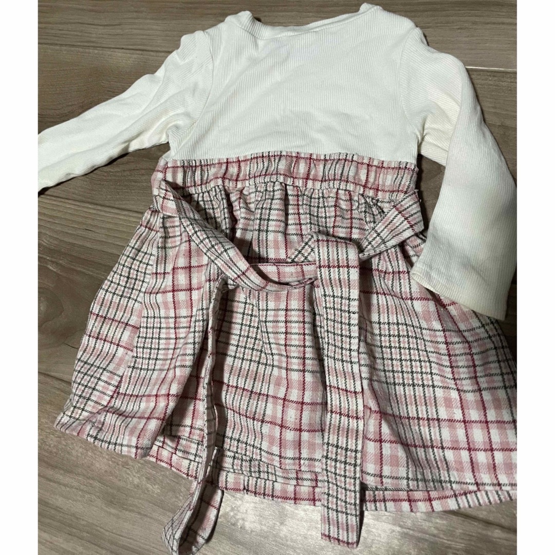 重ね着風 ワンピース 80 キッズ/ベビー/マタニティのベビー服(~85cm)(ワンピース)の商品写真